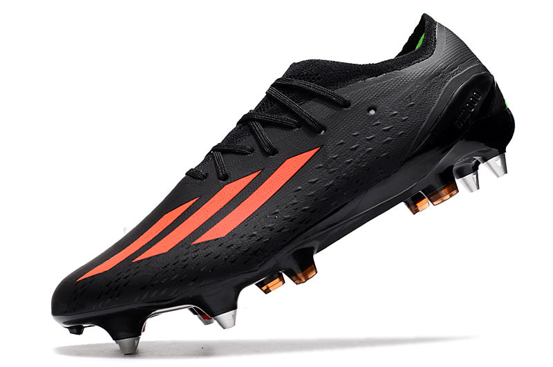 Chuteira Campo Adidas X Speedportal.1 Ponta de Aluminio Preta e Laranja