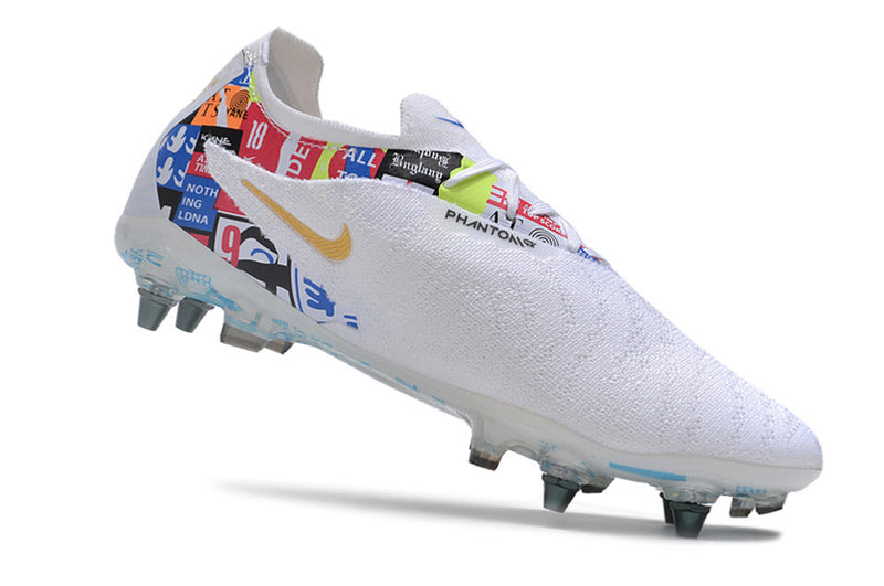 Chuteira Campo Nike Phantom GX Elite Trava Mista Branca "Harry Kane"