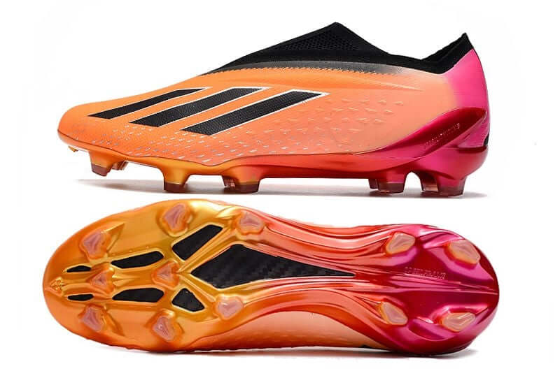 Chuteira Campo Adidas X SpeedPortal+ FG Laranja, Rosa e Preto