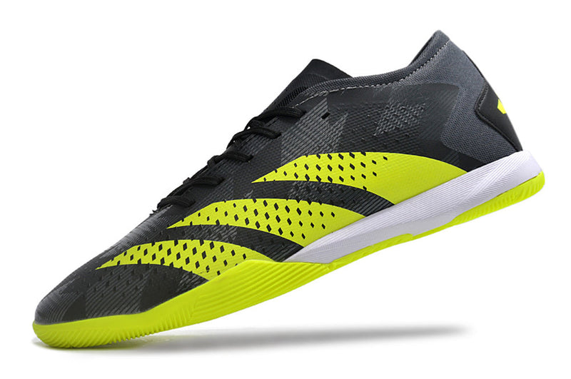 Chuteira Futsal Adidas Predator Accuracy.1 IC Low Preta e Verde "Crazycharged Pack"