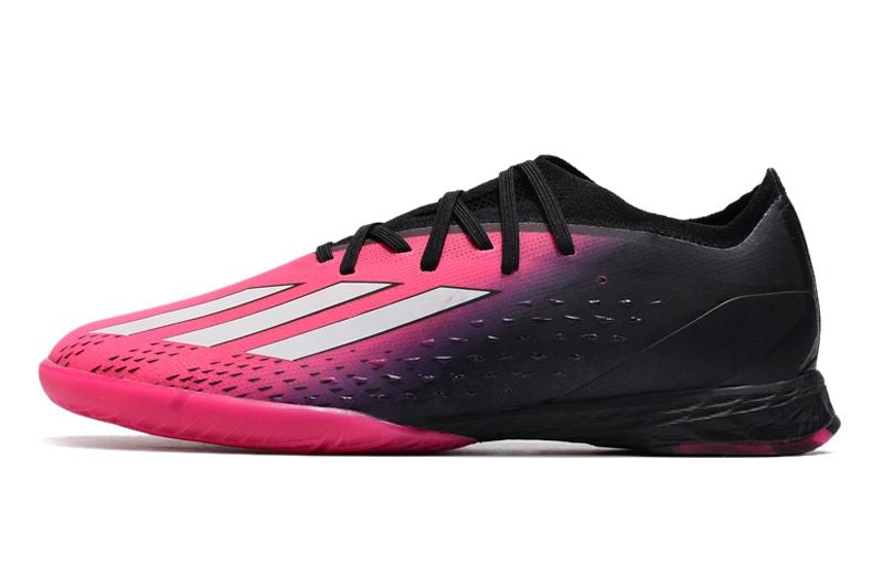 Chuteira Futsal Adidas X Speedportal.1 IC Rosa e Preto "Own You Football Pack"