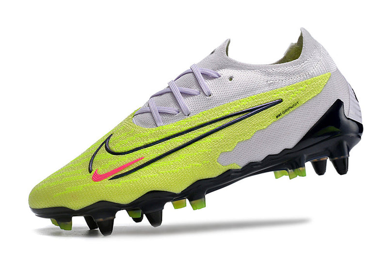 Chuteira Campo Nike Phantom GX Elite Ponta de Aluminio Cinza e Verde "Luminous Pack"