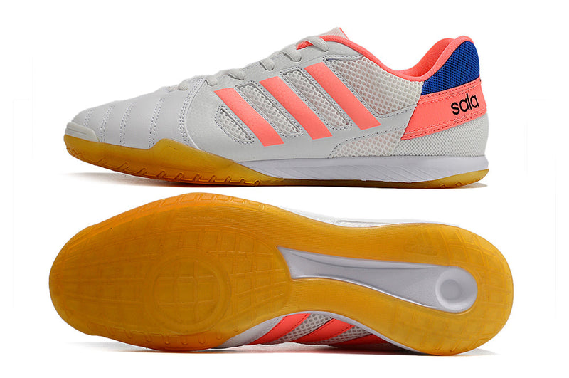 Chuteira Futsal Adidas Top Sala IC Branca e Rosa