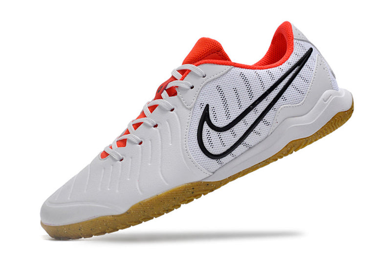 Chuteira Futsal Nike Tiempo Legend 10 Academy IC Branca e Vermelha "Ready Pack"