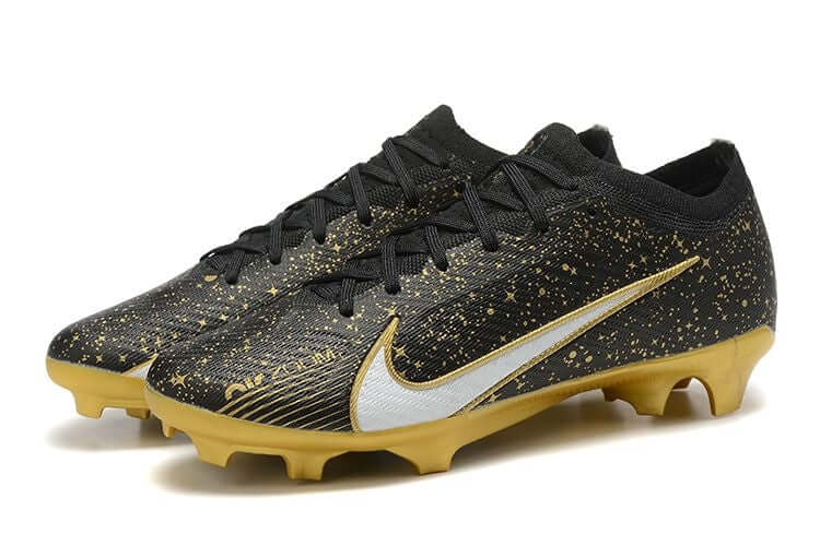 Chuteira Campo Nike Air Zoom Mercurial Vapor 15 Elite FG Preto e Dourado