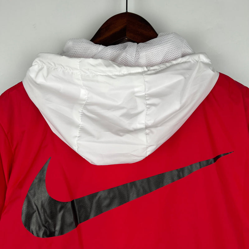 Corta Vento Nike Sportswear Vermelho e Branca