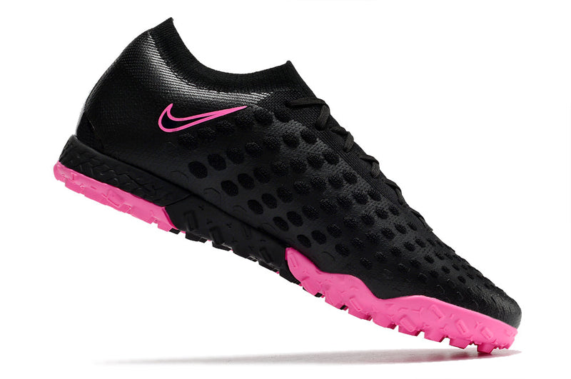 Chuteira Society Nike Phantom Ultra Venom Elite TF Preto e Rosa