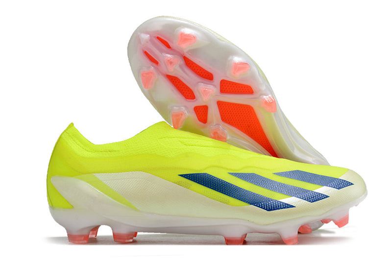 Chuteira Campo Adidas X Crazyfast+ FG Verde e Laranja "Solar Energy Pack"