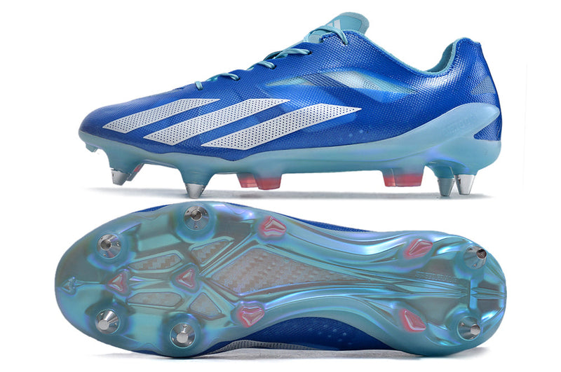 Chuteira Campo Adidas X CrazyFast+ Ponta de Aluminio Azul "Marine Rush Pack"