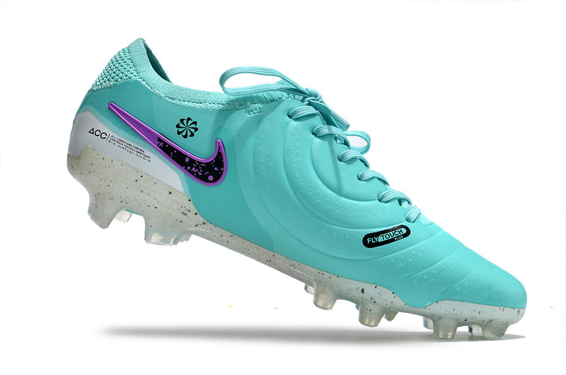 Chuteira Campo Nike Tiempo Legend 10 Elite FG Azul e Roxo "Peak Ready Pack"