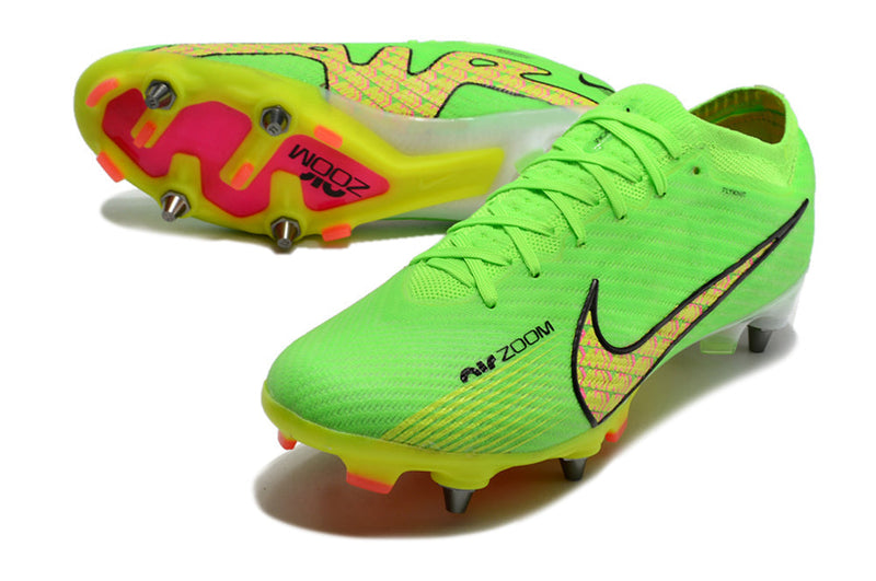 Chuteira Campo Nike Air Zoom Mercurial Vapor 15 Elite Trava Mista Verde