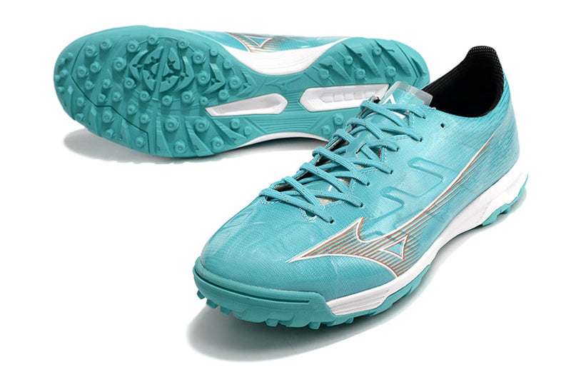 Chuteira Society Mizuno Alpha TF Azul "Azure Blue Pack"