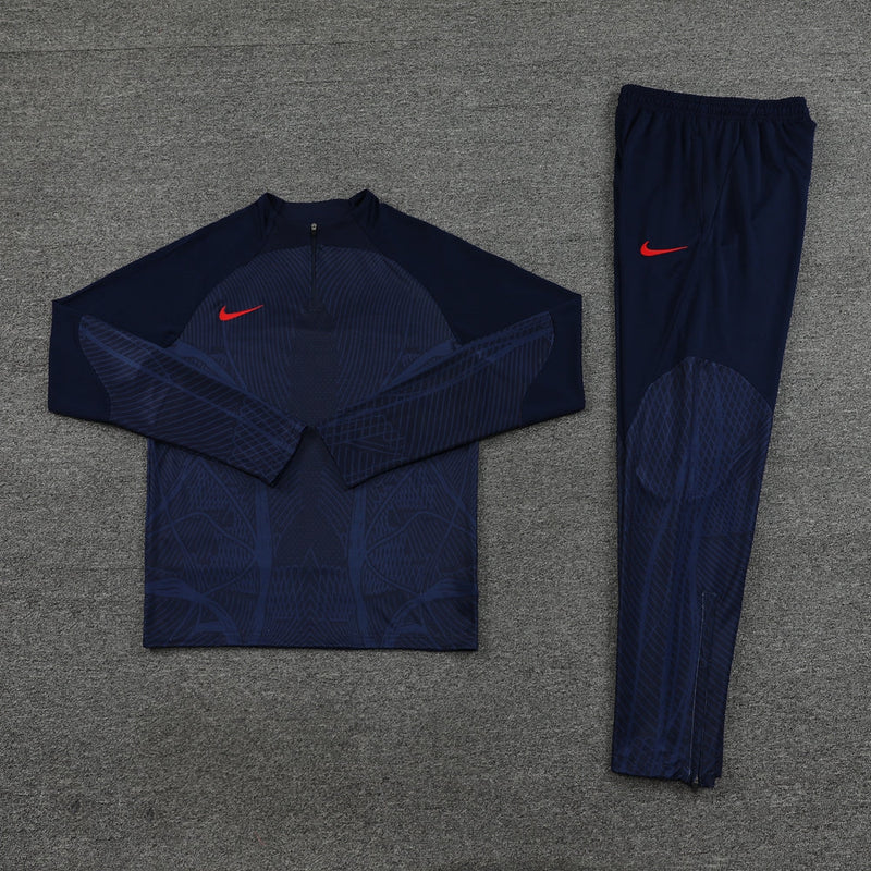 Conjunto de Frio Nike Training Azul e Vermelho