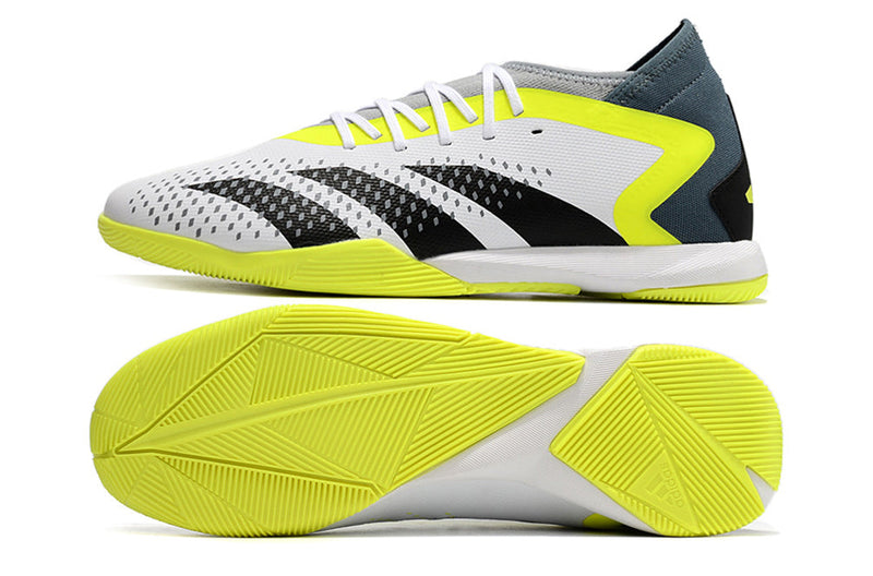 Chuteira Futsal Adidas Predator Accuracy.1 IC Branca e Verde "Crazyrush Pack"