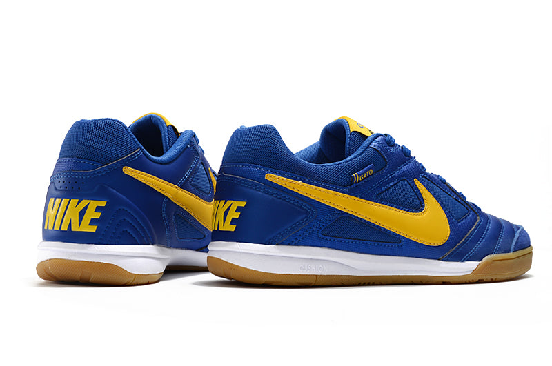 Chuteira Futsal Supreme x Nike SB Gato IC Azul e Amarela