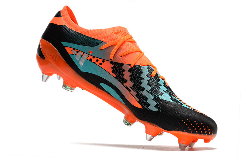 Chuteira Campo Adidas X Speedportal Messi.1 Ponta de Aluminio Laranja e Preta "L10NEL M35SI"