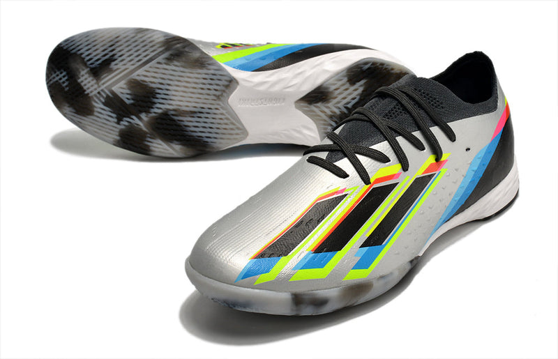 Chuteira Futsal Adidas X Speedportal.1 IC Prata "Beyond Fast UCL Pack"