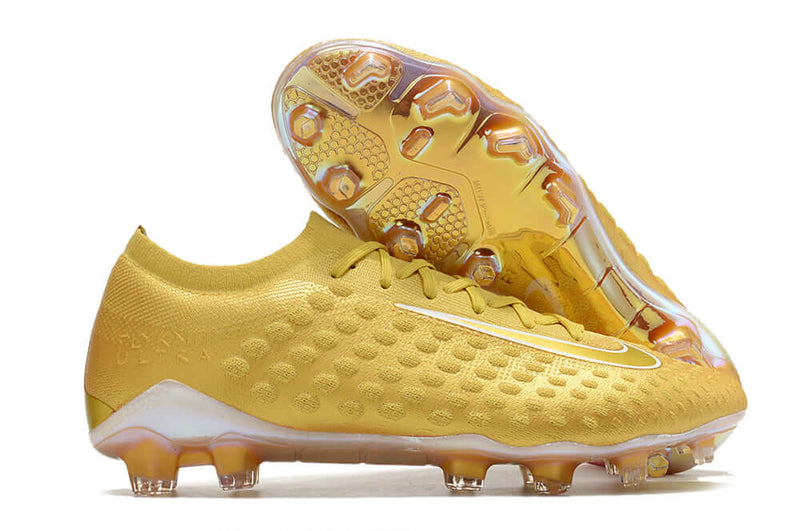 Chuteira Campo Nike Phantom Ultra Venom Elite FG Dourada