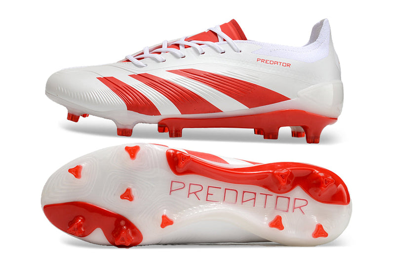 Chuteira Campo Adidas Predator Elite FG Branca e Vermelha "Arnold Pack"