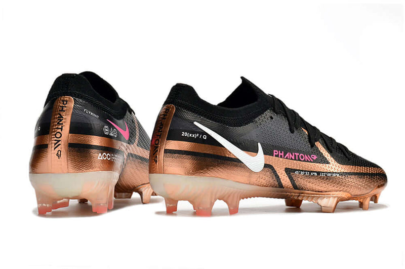 Chuteira Campo Nike Phantom GT2 Elite FG Preta e Cobre "Generation Pack"