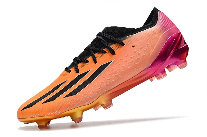 Chuteira Campo Adidas X SpeedPortal.1 FG Laranja, Rosa e Preto