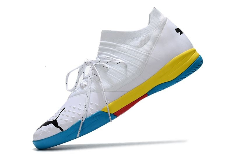 Chuteira Futsal Puma Future Z 1.3 IC Branca e Colorida