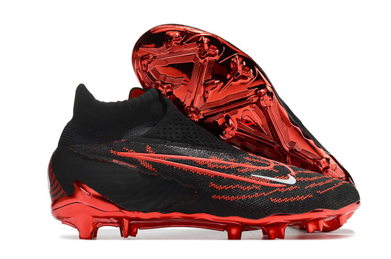 Chuteira Campo Nike Phantom GX DF Elite FG Preta e Vermelho