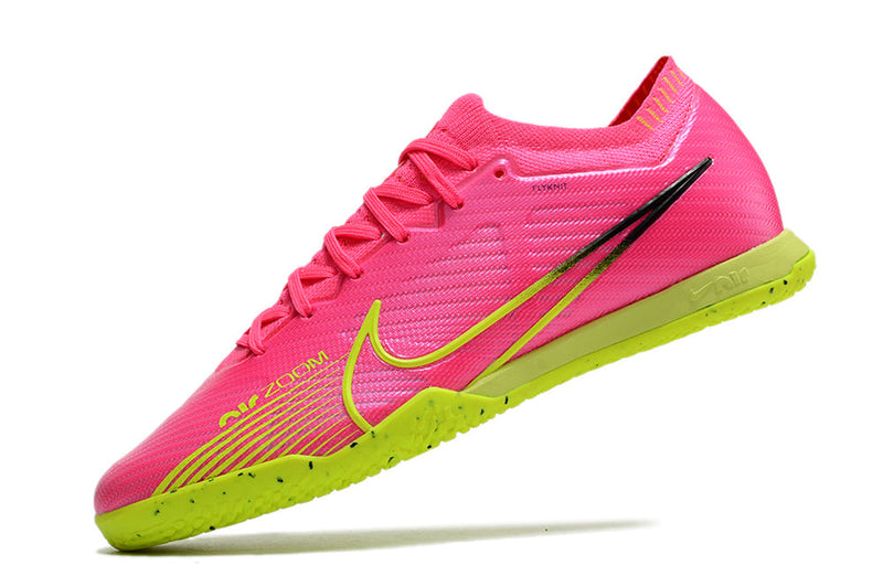 Chuteira Futsal Nike Air Zoom Mercurial Vapor 15 Elite Rosa e Verde "Luminous Pack"