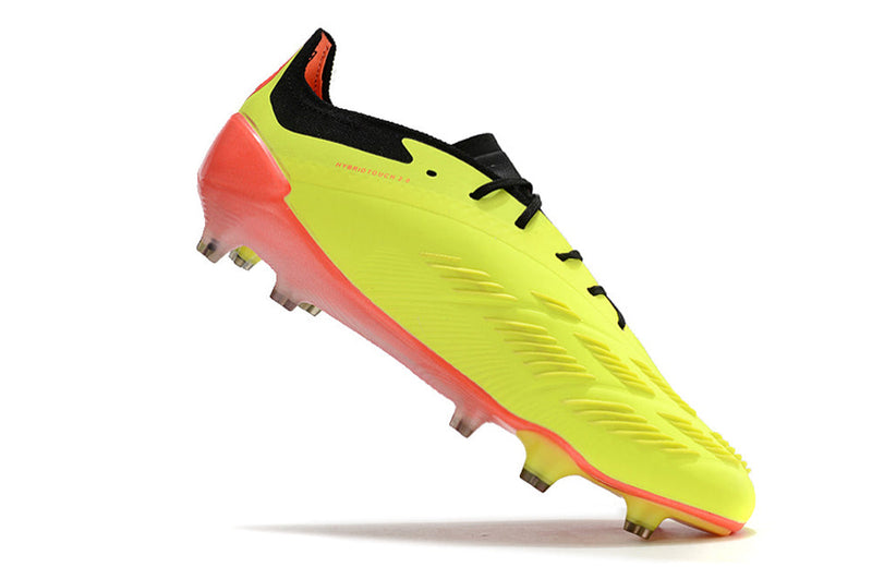 Chuteira Campo Adidas Predator Elite FG Amarelo, Preto e Vermelho "Energy Citrus Pack"