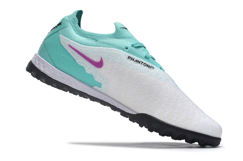 Chuteira Society Nike Phantom GX Elite TF Branca e Verde "Peak Ready Pack"