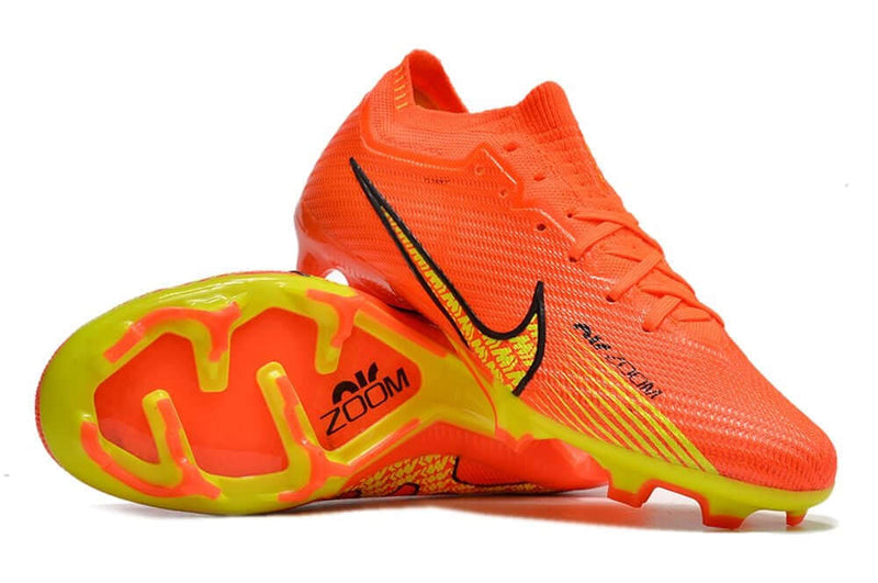 Chuteira Campo Nike Air Zoom Mercurial Vapor 15 Elite FG Laranja e Amarelo