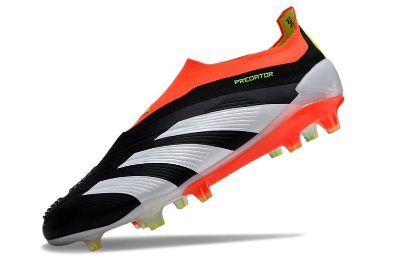 Chuteira Campo Adidas Predator LL Elite FG Preta, Laranja e Branco "Solar Energy"