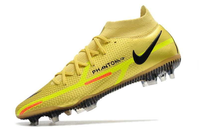 Chuteira Campo Nike Phantom GT2 DF Elite FG Dourada