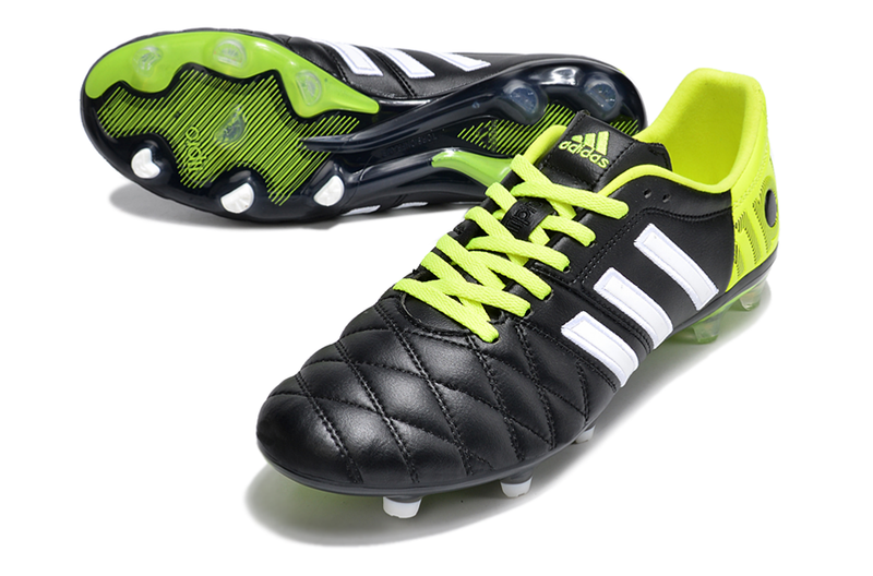 Chuteira Campo Adidas AdiPure 11 Pro FG Preta e Verde