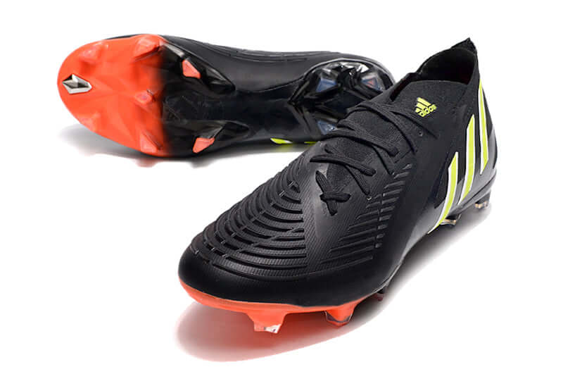 Chuteira Campo Adidas Predator Edge.1 Low FG Preto e Verde "Shadow Portal Pack"