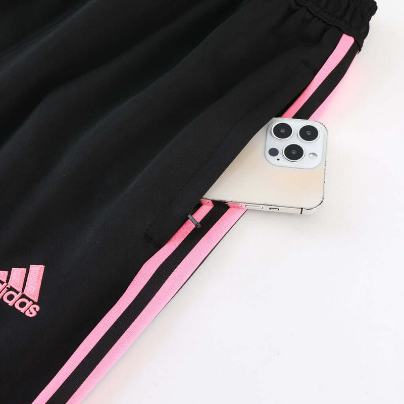 Conjunto de Frio Adidas Sportswear Preto, Azul e Rosa