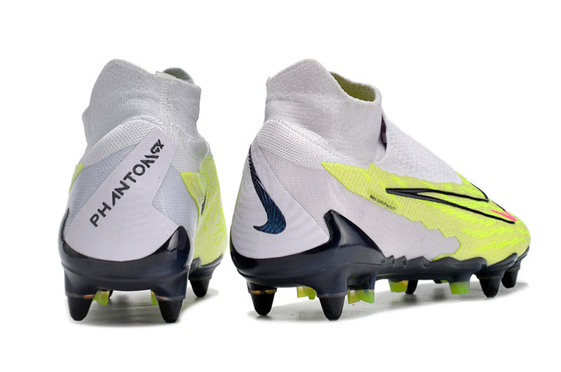 Chuteira Campo Nike Phantom GX DF Elite Ponta de Aluminio Cinza e Verde "Luminous Pack"