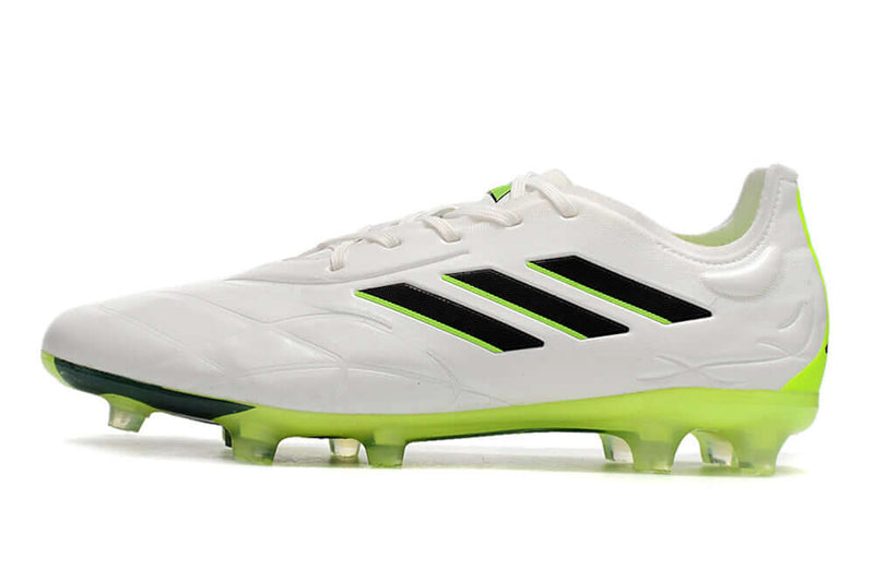 Chuteira Campo Adidas Copa Pure.1 FG Branca e Verde "Crazyrush Pack"