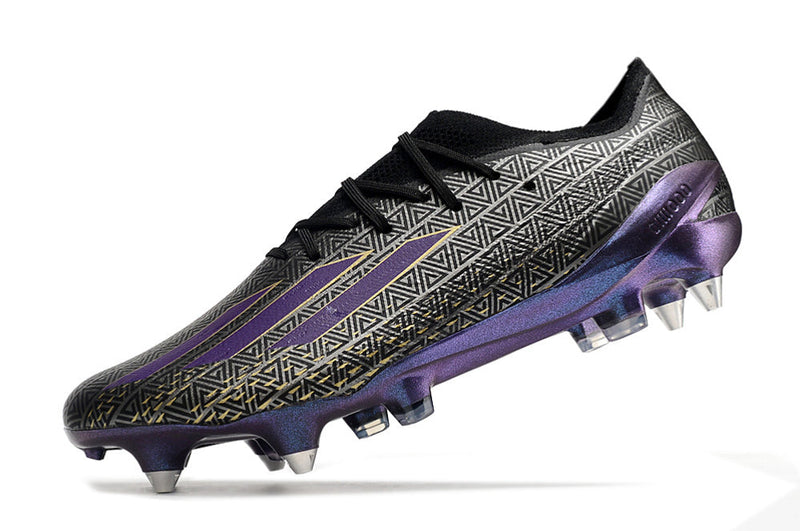 Chuteira Campo Adidas X Speedportal.1 Ponta de Aluminio Preta "Black Panther Pack"