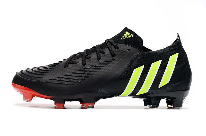 Chuteira Campo Adidas Predator Edge.1 Low FG Preto e Verde "Shadow Portal Pack"