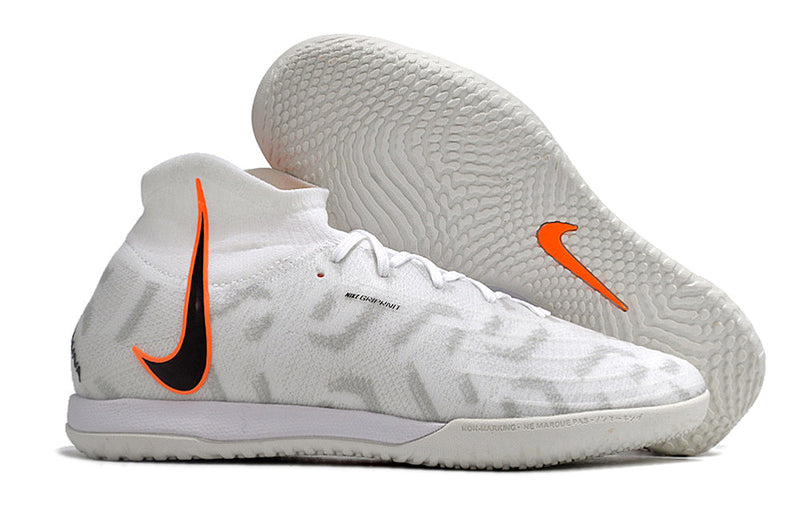 Chuteira Futsal Nike Phantom Luna Elite IC Branca e Laranja "United Pack"