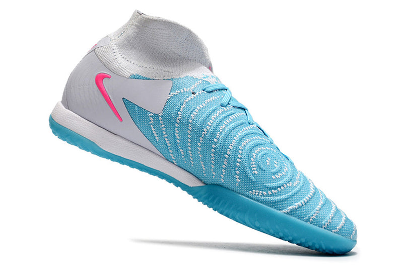 Chuteira Futsal Nike Phantom Luna Elite IC Branca, Azul e Rosa