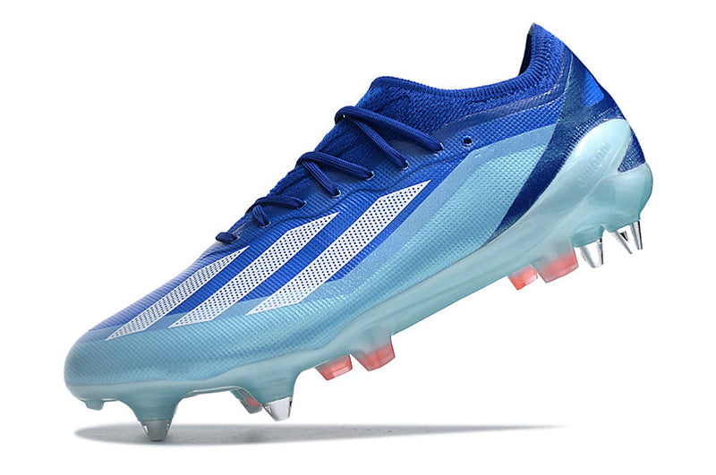 Chuteira Campo Adidas X Crazyfast.1 Ponta de Aluminio Azul "Marine Rush Pack"