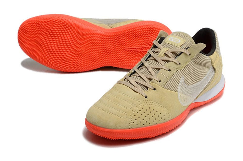 Chuteira Futsal Nike StreetGato IC Bege e Laranja