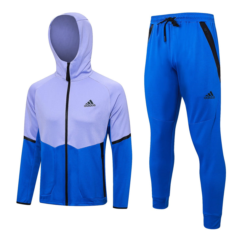 Conjunto de Moletom Adidas Sportswear com Touca Azul