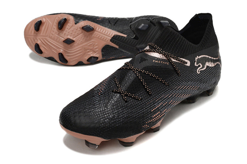 Chuteira Campo Puma Future 7 FG Preto e Bronze