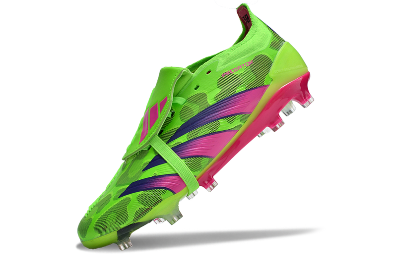 Chuteira Campo Adidas Predator FT 30 Elite FG Verde e Rosa