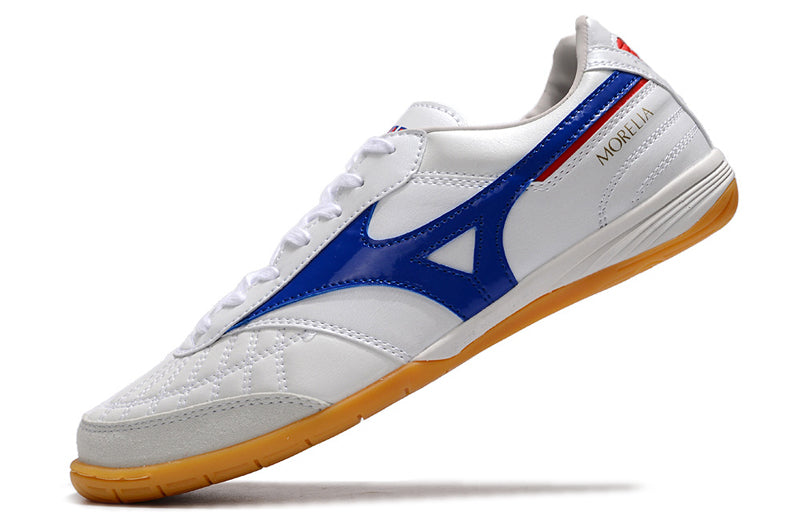 Chuteira Futsal Mizuno Morelia Sala IC Branca e Azul