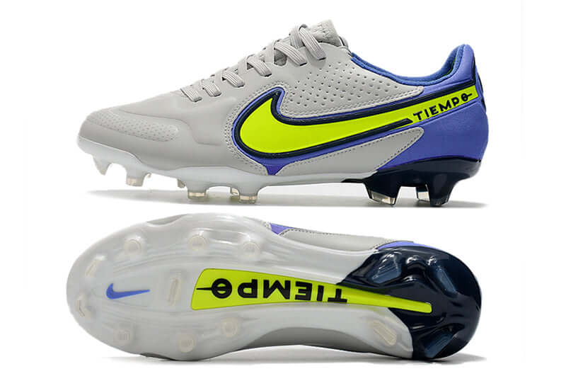 Chuteira Campo Nike Tiempo Legend 9 Elite Cinza e Roxa "Recharge Pack"