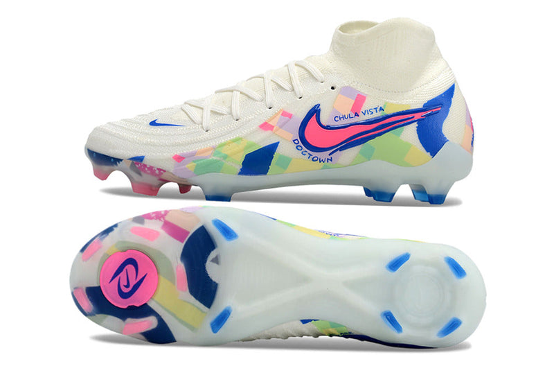 Chuteira Campo Nike Phantom Luna 2 Elite FG Branca "Rainbow Pack"